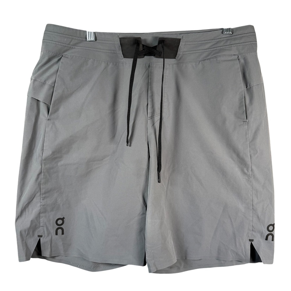 On Running Hybrid Shorts Mens L Grey Athletic Training Gym Performance Running
